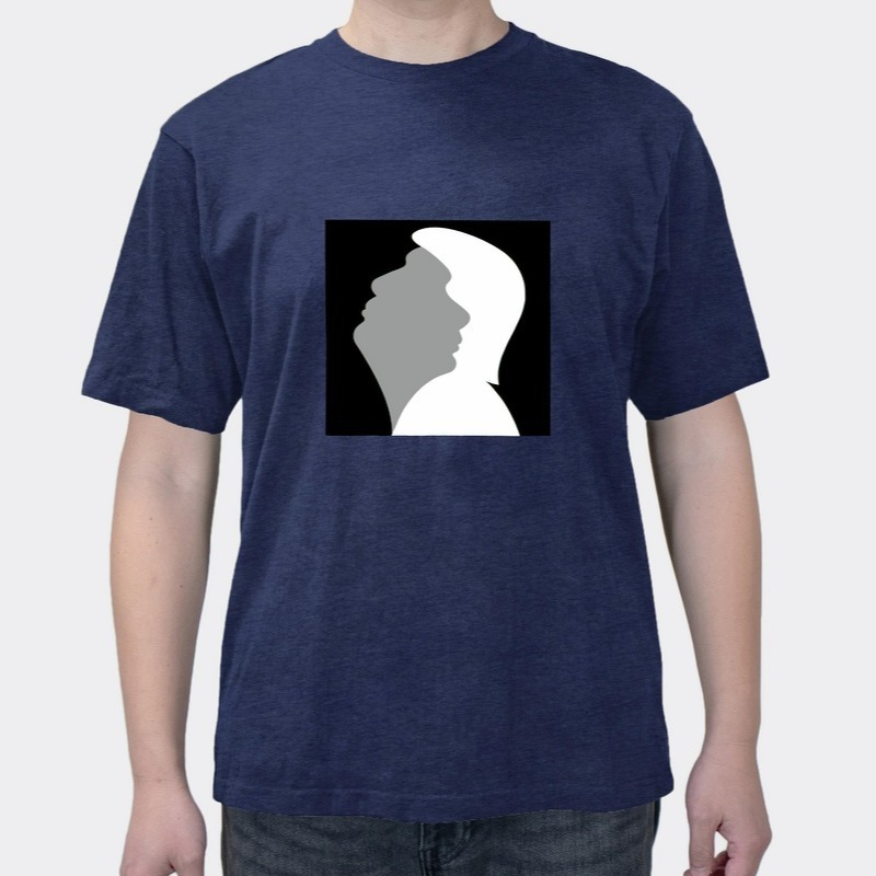 Creative Fun Simple American Russian Avatar Men's Summer Cotton T-Shirt