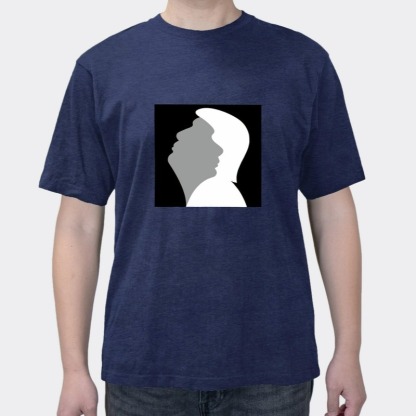 Creative Fun Simple American Russian Avatar Men's Summer Cotton T-Shirt