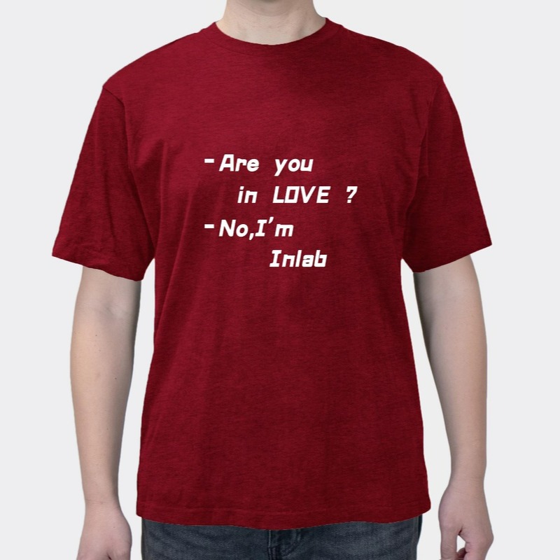 Are you in LOVE? No,I'm INIab Fun English Men's Summer short sleeves