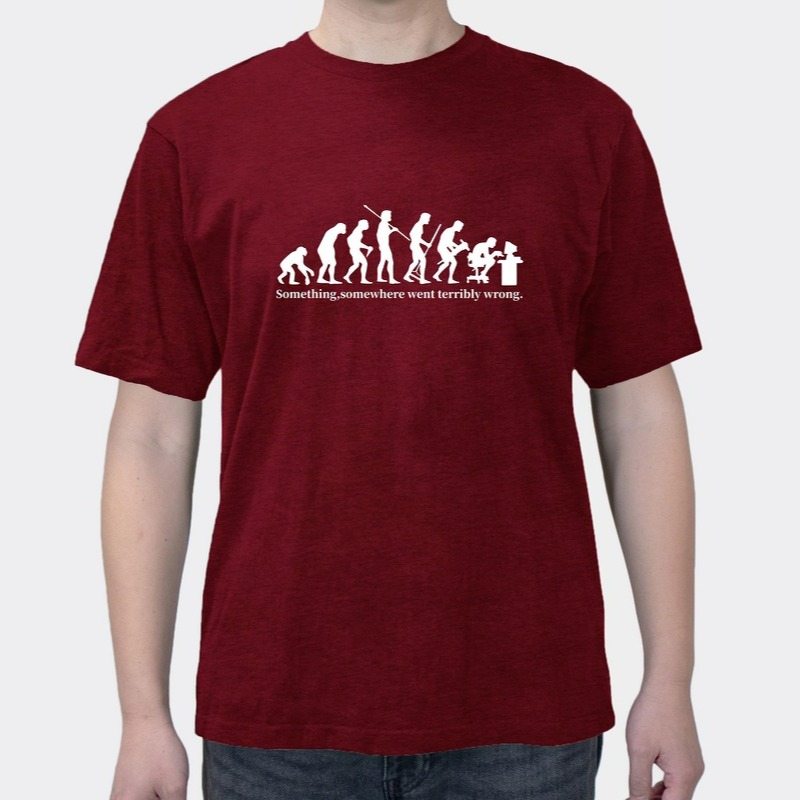 Darwin's Theory Of Biological Evolution Programmer Geek Life Explodes Funny Humorous Men's Short Sleeve