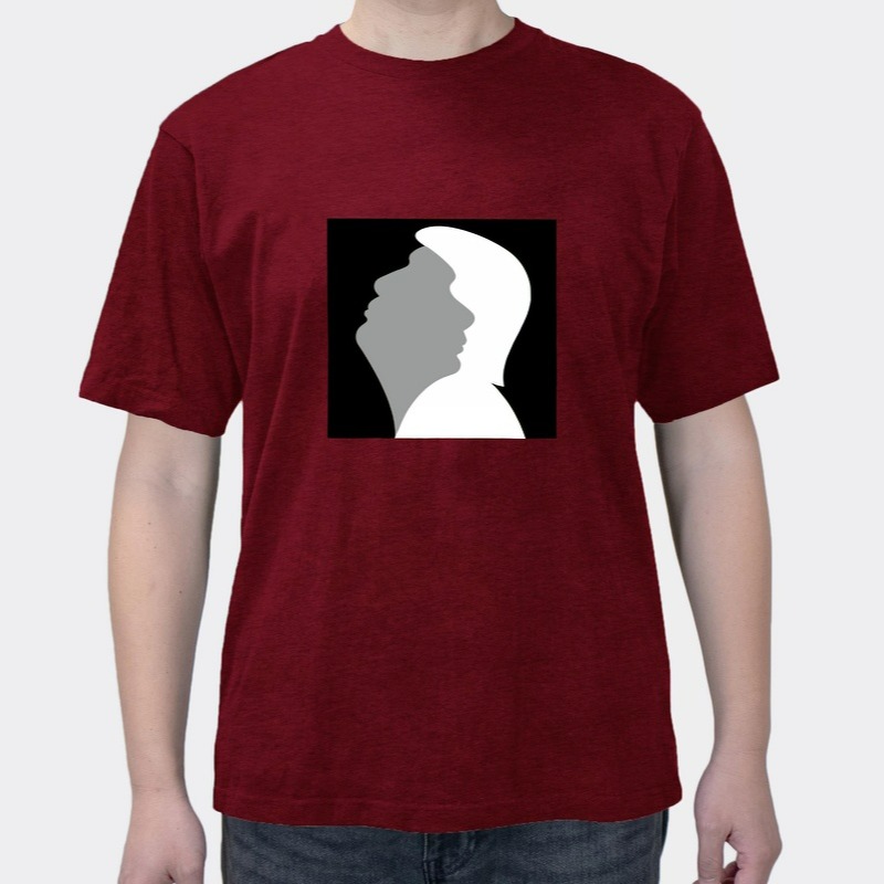 Creative Fun Simple American Russian Avatar Men's Summer Cotton T-Shirt