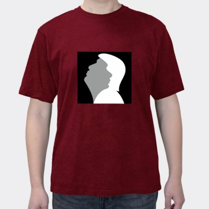 Creative Fun Simple American Russian Avatar Men's Summer Cotton T-Shirt
