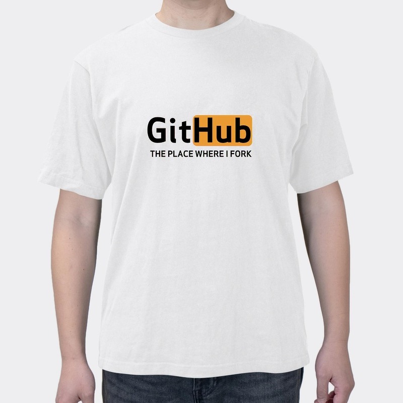 Summer New GitHub Programmer Cotton Round Neck Men's Short Sleeve