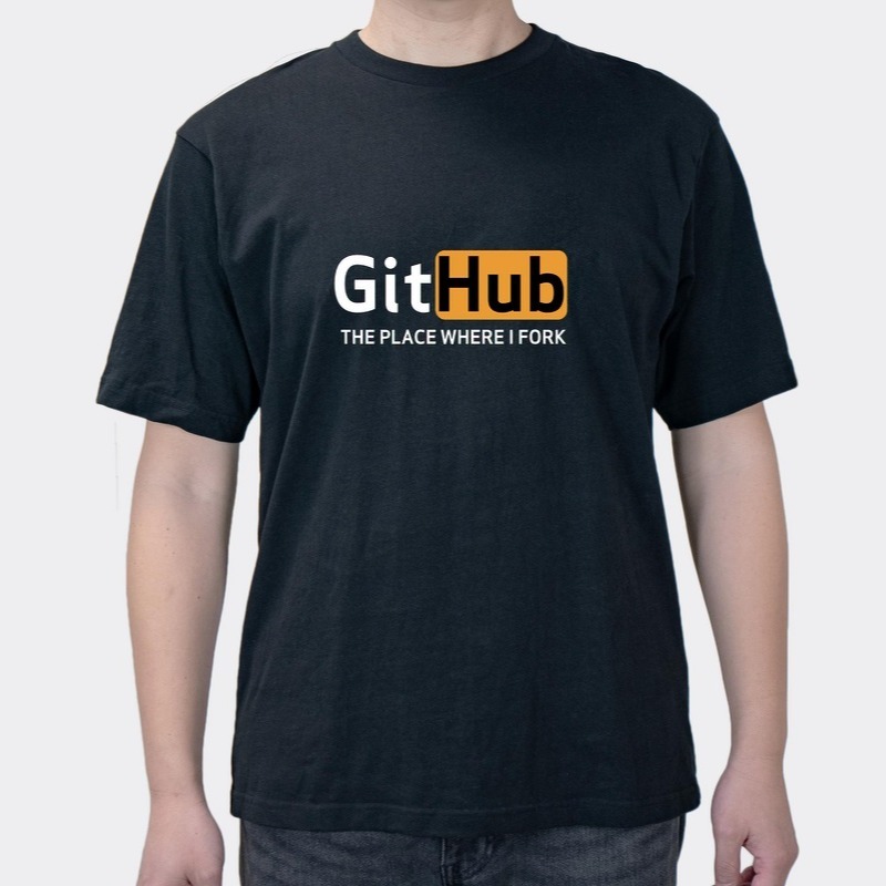 Summer New GitHub Programmer Cotton Round Neck Men's Short Sleeve