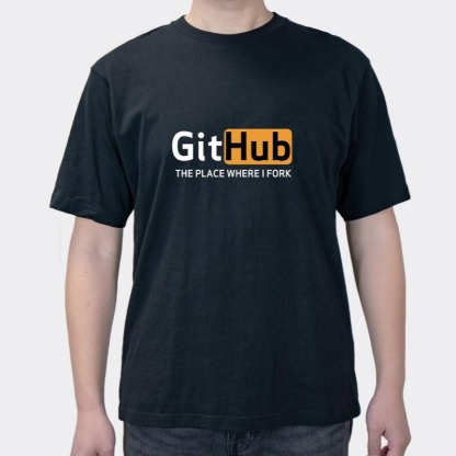 Summer New GitHub Programmer Cotton Round Neck Men's Short Sleeve