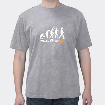 Musk's Same T-shirt Human Currency Evolution BTC Bit Short Sleeve Ethereum Currency Circle Currency Block Chain Clothes