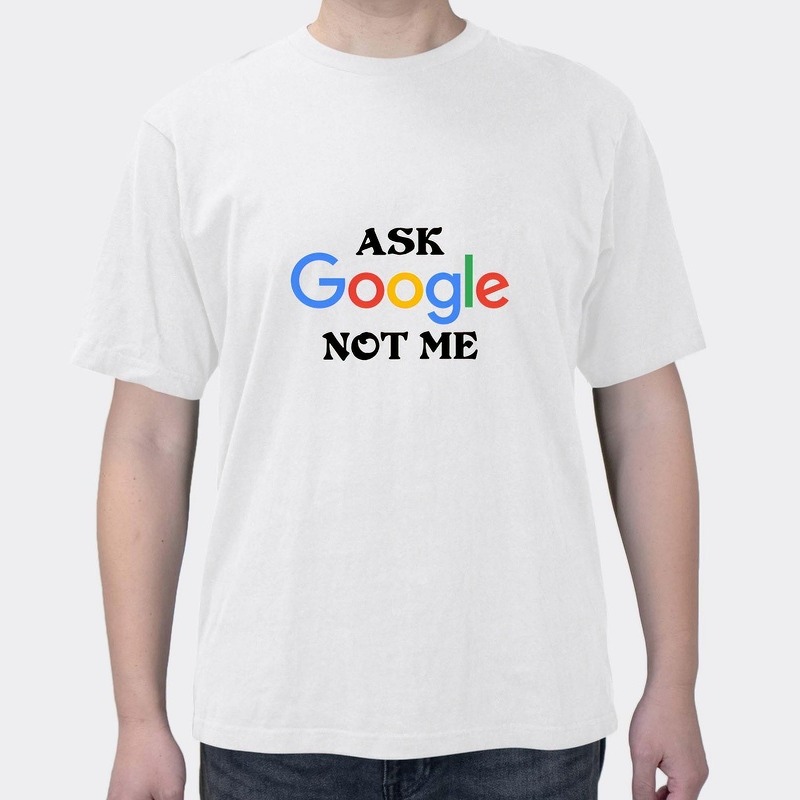 [Ask Google Don't Ask Me] Fun Text Loose Joker Cotton Summer Short Sleeve