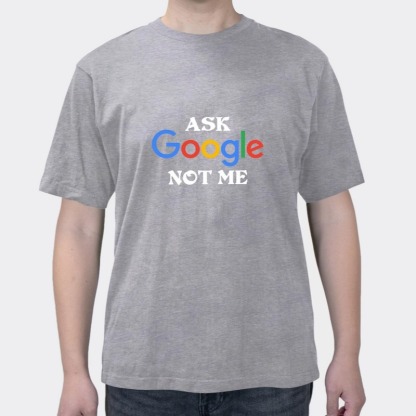 [Ask Google Don't Ask Me] Fun Text Loose Joker Cotton Summer Short Sleeve