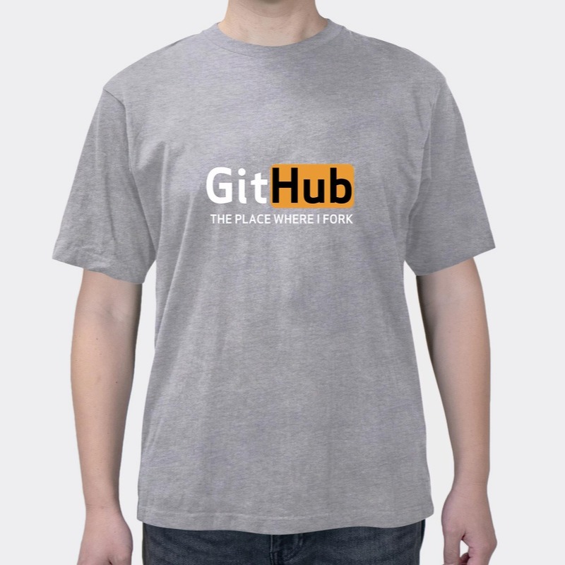 Summer New GitHub Programmer Cotton Round Neck Men's Short Sleeve