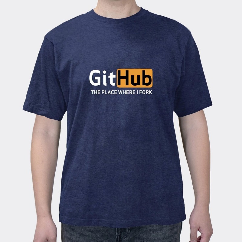 Summer New GitHub Programmer Cotton Round Neck Men's Short Sleeve