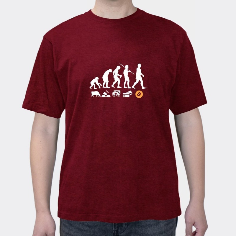 Musk's Same T-shirt Human Currency Evolution BTC Bit Short Sleeve Ethereum Currency Circle Currency Block Chain Clothes