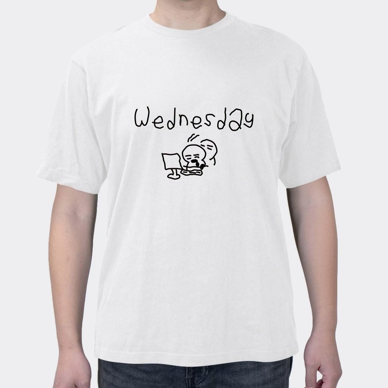 2025 Modal T-shirt Fun Text Week Monday To Sunday Workers Mood Club Animal Work Short Sleeve