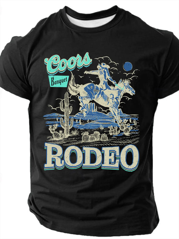 Coors Banquet Rodeo Cowboys Men's Funny Slang Short Sleeve T-shirt