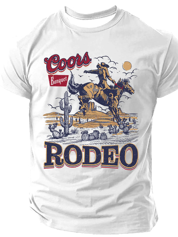 Coors Banquet Rodeo Cowboys Men's Funny Slang Short Sleeve T-shirt