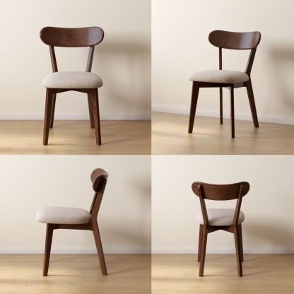 小淘家实木餐椅舒适软包靠背椅餐厅吃饭椅子家用橡木休闲办公椅