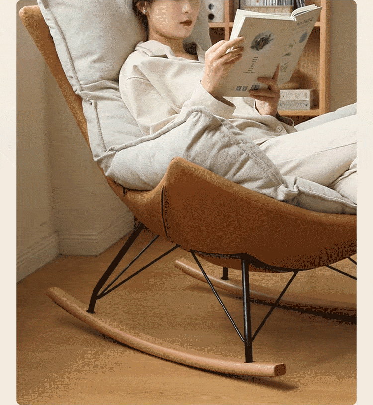 小淘家布艺蛋壳椅单人沙发椅摇椅大人躺椅懒人沙发阳台家用休闲