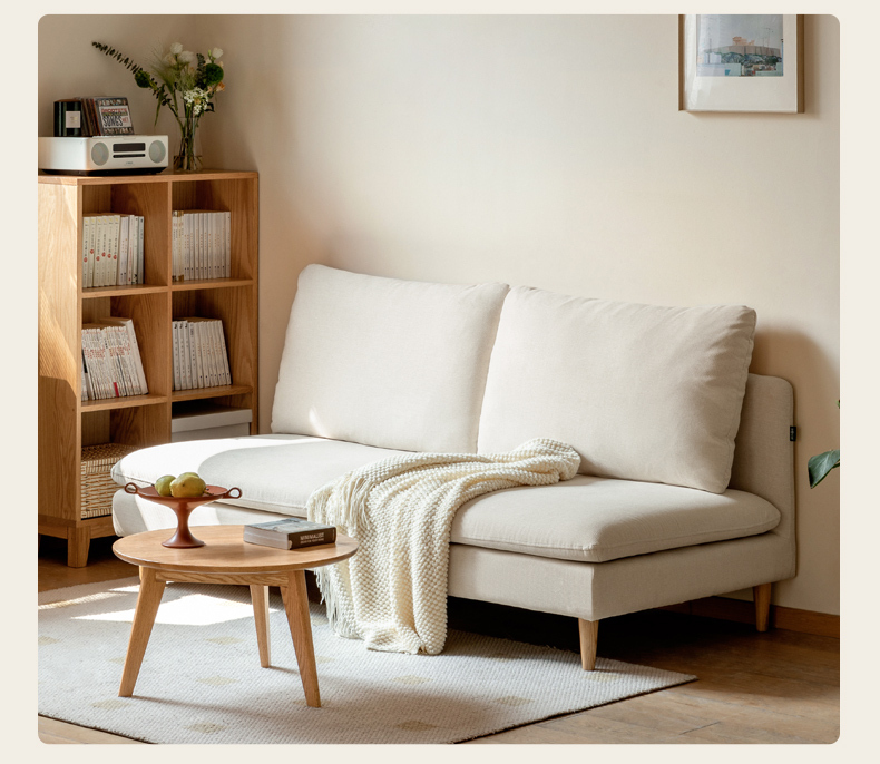 小淘家布艺沙发客厅无扶手沙发小户型双人位沙发阳台休闲小沙发