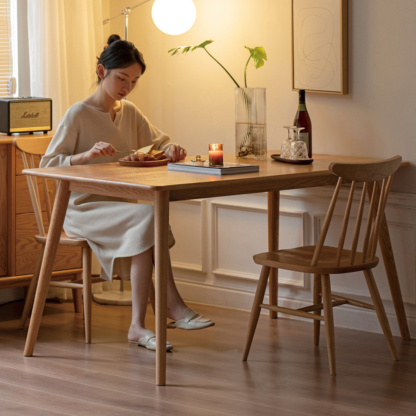 小淘家实木餐桌现代简约饭桌小户型橡木桌椅热销餐厅家具办公桌