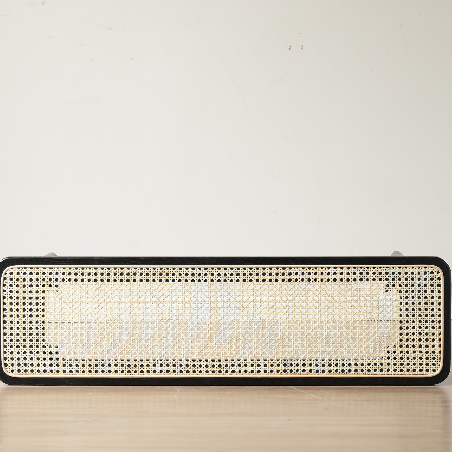 小淘家实木长条凳家用餐桌长凳黑色藤编餐凳床尾凳卧室餐厅条凳