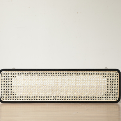 小淘家实木长条凳家用餐桌长凳黑色藤编餐凳床尾凳卧室餐厅条凳