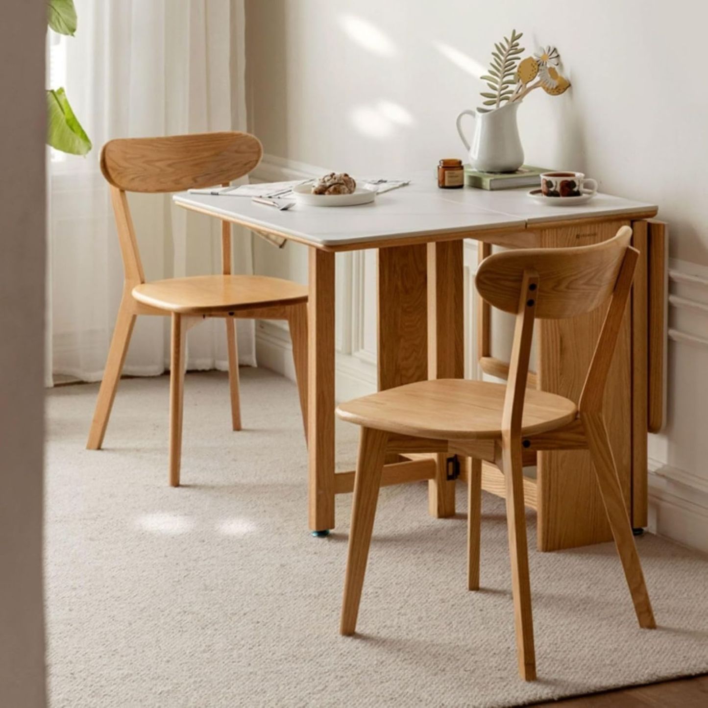 小淘家实木餐椅北欧橡木靠背椅家用休闲椅现代简约餐厅吃饭椅子