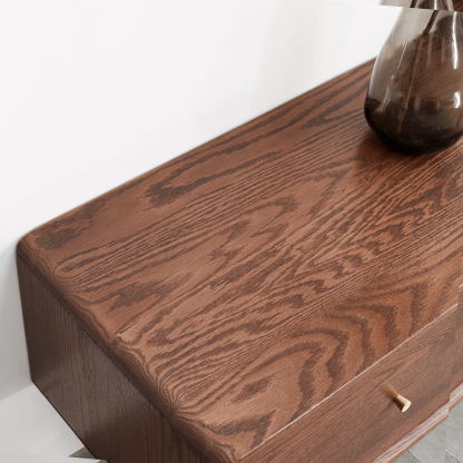 小淘家实木电视柜玻璃地柜茶几组合北欧小户型客厅电视墙储物柜