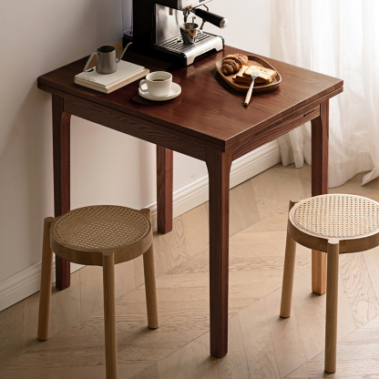 小淘家实木餐桌小户型折叠桌橡木饭桌现代简约餐厅桌子家用方桌