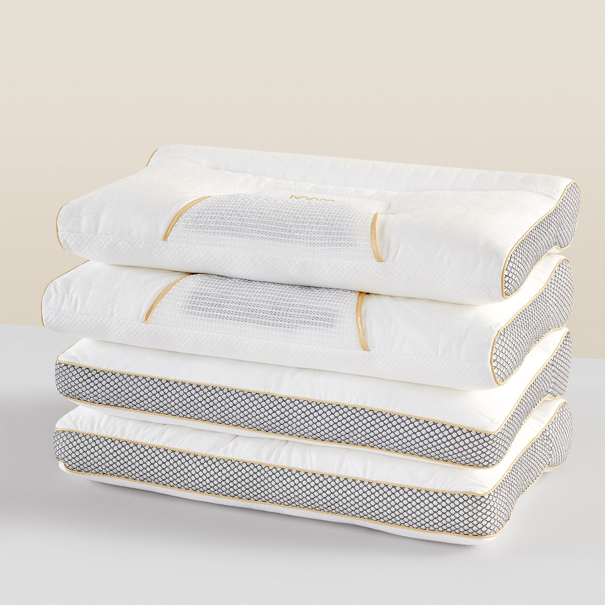 小淘家枕头枕芯单人学生成人用双感拉伸分区护颈枕牵引睡眠枕单只装