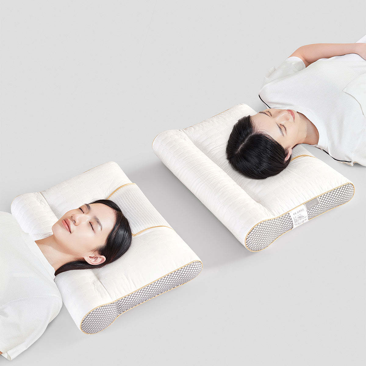 小淘家枕头枕芯单人学生成人用双感拉伸分区护颈枕牵引睡眠枕单只装