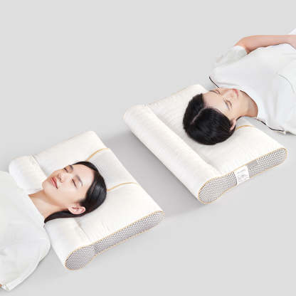 小淘家枕头枕芯单人学生成人用双感拉伸分区护颈枕牵引睡眠枕单只装
