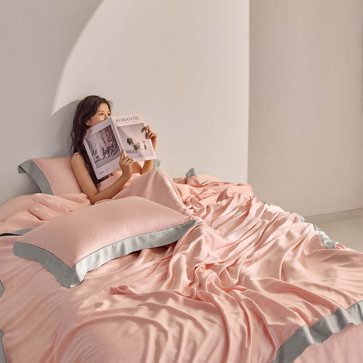 小淘家新品100支奥地利兰精天丝莱赛尔四件套床单被套床上用品