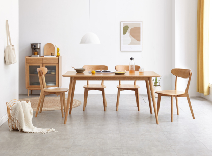 小淘家实木餐桌现代简约饭桌小户型橡木桌椅热销餐厅家具办公桌