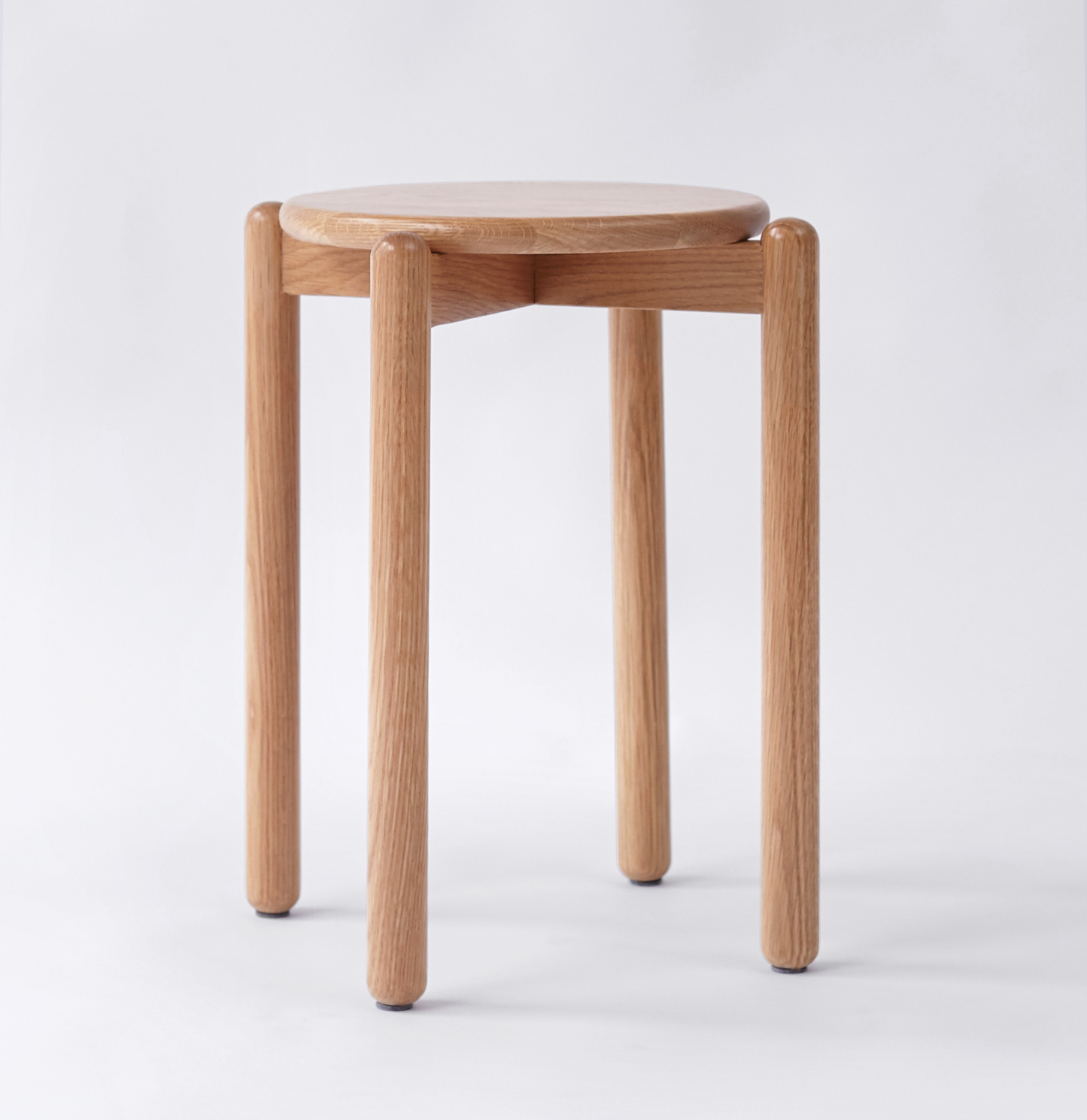 小淘家实木圆凳子化妆凳家用餐凳可叠放客厅小凳子矮凳木板凳