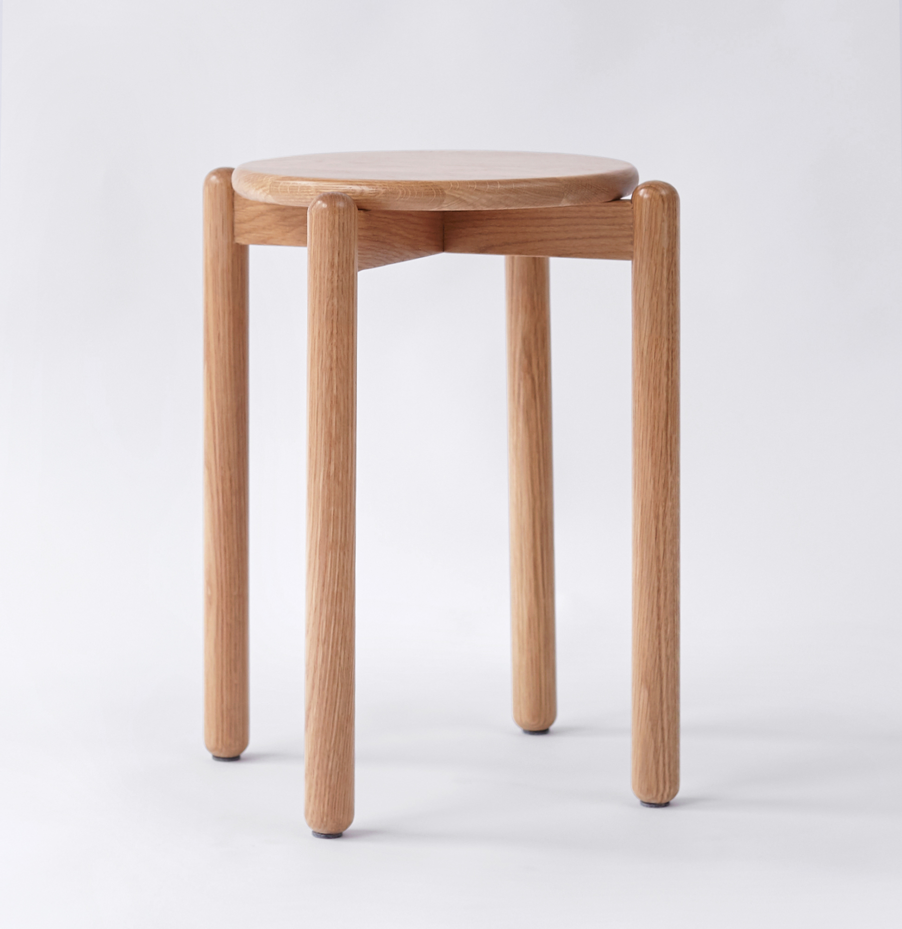 小淘家实木圆凳子化妆凳家用餐凳可叠放客厅小凳子矮凳木板凳