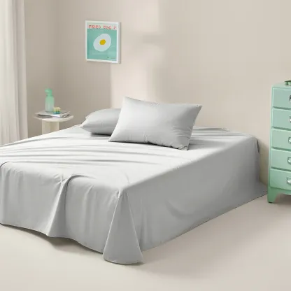 小淘家纯棉全棉学生宿舍单人被套被罩拆单件床笠床单60支贡缎