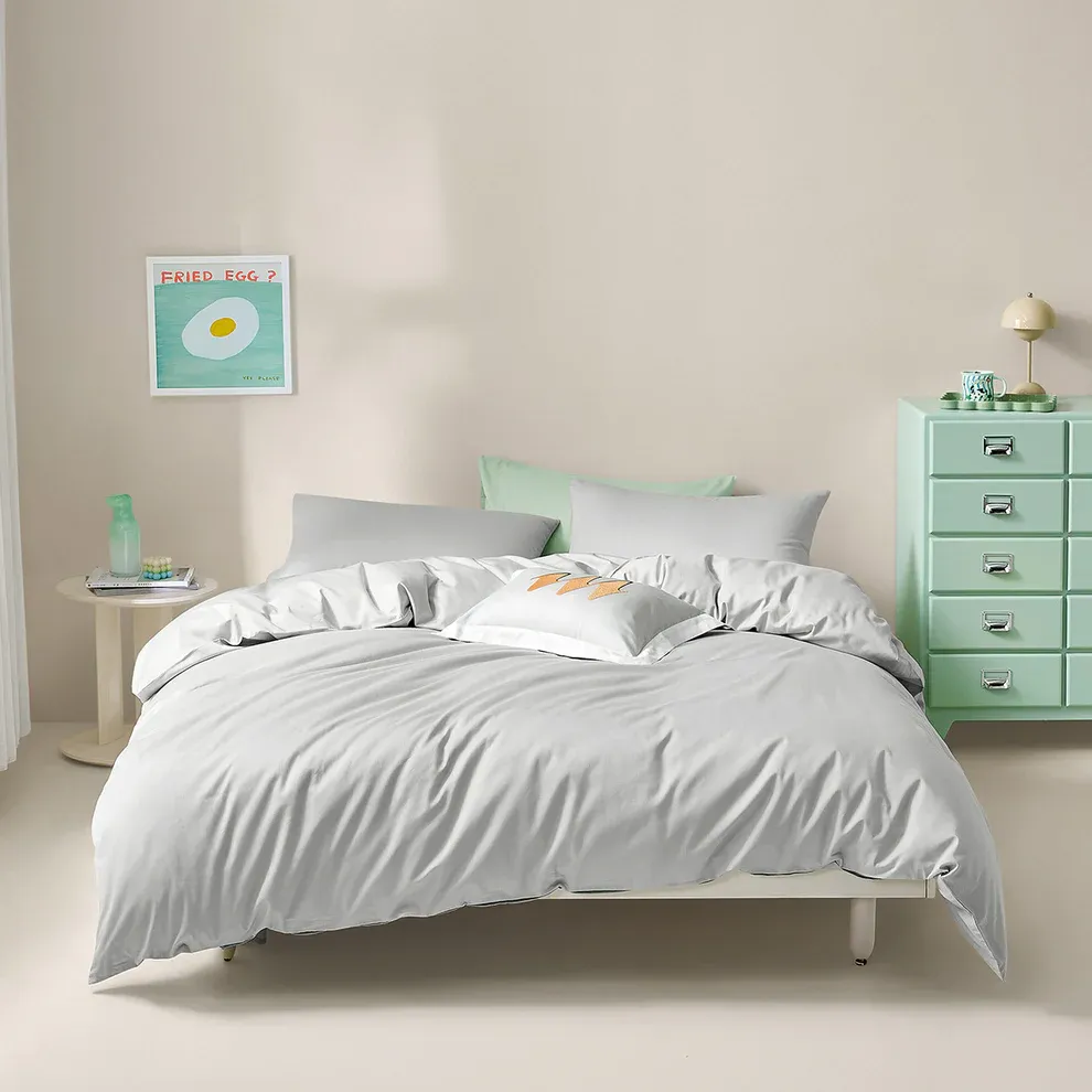 小淘家纯棉全棉学生宿舍单人被套被罩拆单件床笠床单60支贡缎