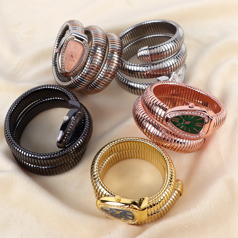 BIFANXI™ Stainless Steel Women Wrist Watch Waterproof Rhinestone Dazzling Quartz Watch Adjustable Bracelet