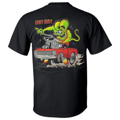 Rat Fink Heavy Duty Chevrolet Printed Men's T-shirt Image - 1