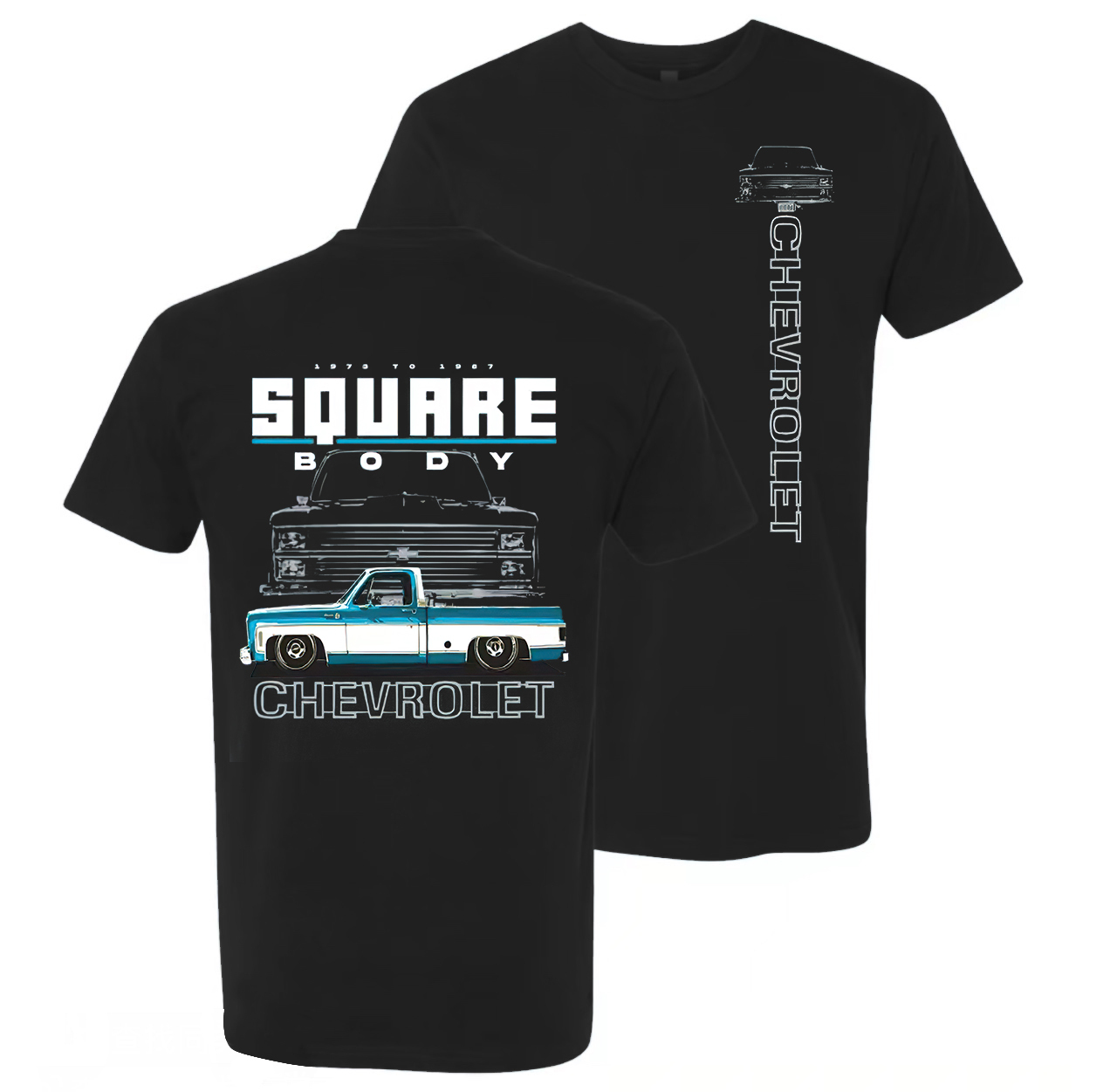 Square Body Chevrolet Printed Unisex Oversized T-shirt Image - 1