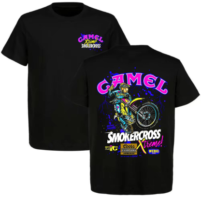 Camel Smokercross Printed Unisex Oversized T-shirt Image - 1