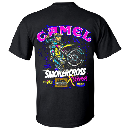 Camel Smokercross Printed Unisex Oversized T-shirt Image - 2