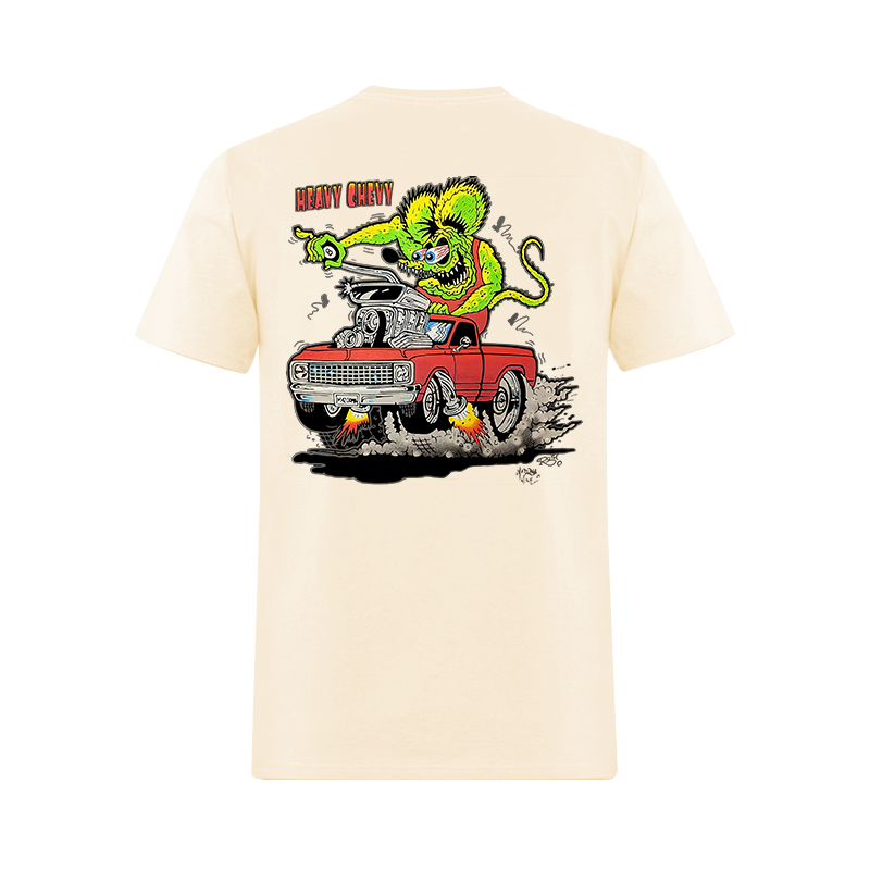 Rat Fink Heavy Duty Chevrolet Printed Men's T-shirt Image - 21