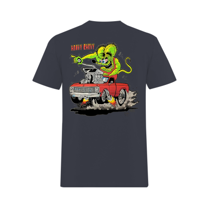 Rat Fink Heavy Duty Chevrolet Printed Men's T-shirt Image - 7