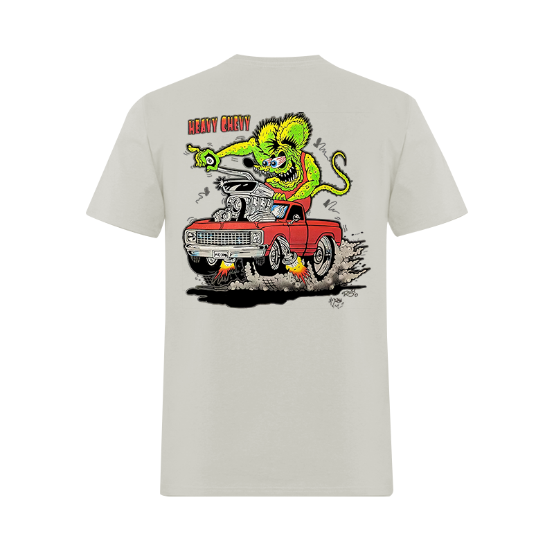 Rat Fink Heavy Duty Chevrolet Printed Men's T-shirt Image - 9