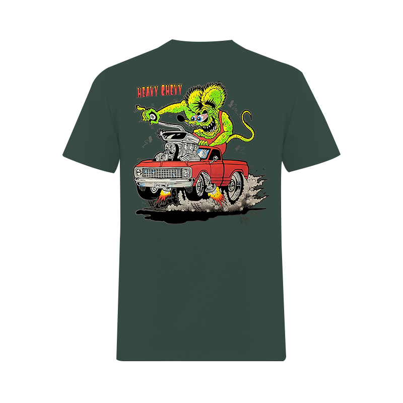 Rat Fink Heavy Duty Chevrolet Printed Men's T-shirt Image - 11