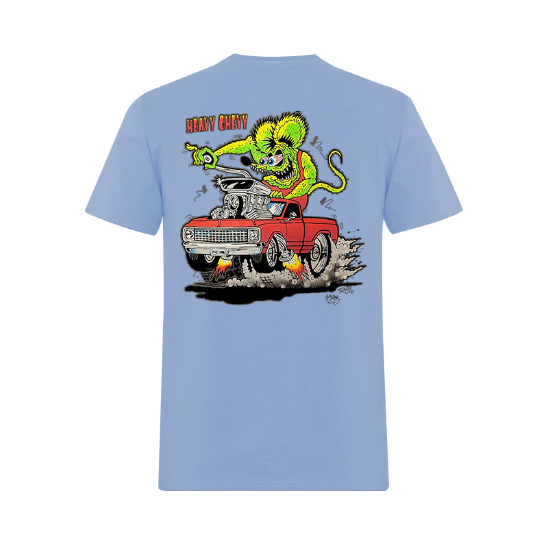 Rat Fink Heavy Duty Chevrolet Printed Men's T-shirt Image - 13