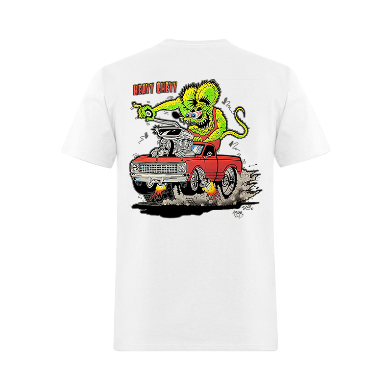 Rat Fink Heavy Duty Chevrolet Printed Men's T-shirt Image - 3