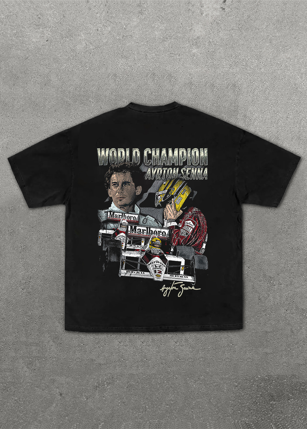 World Champion Ayrton Senna Printed Unisex T-Shirt Image - 1
