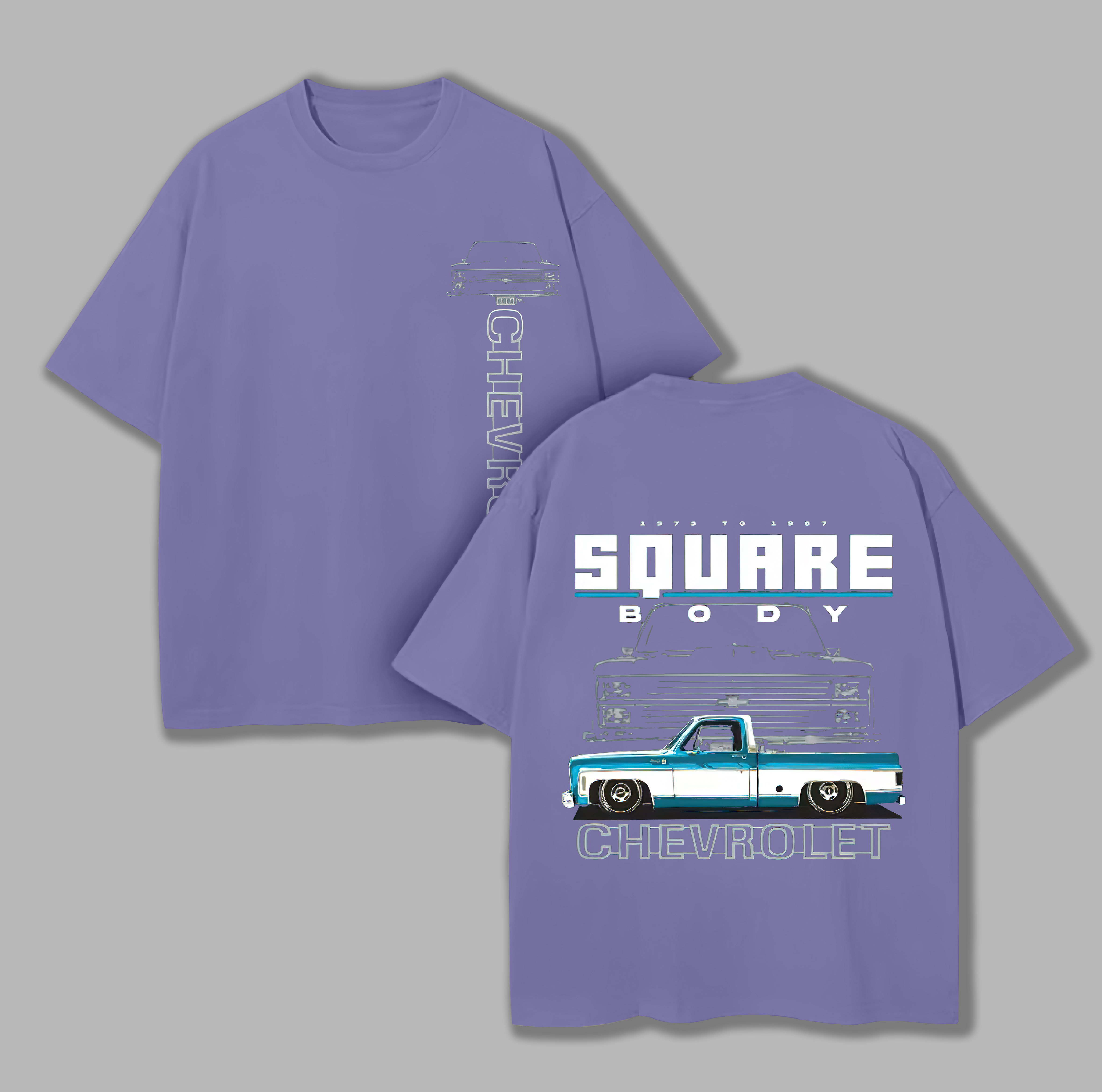 Square Body Chevrolet Printed Unisex Oversized T-shirt