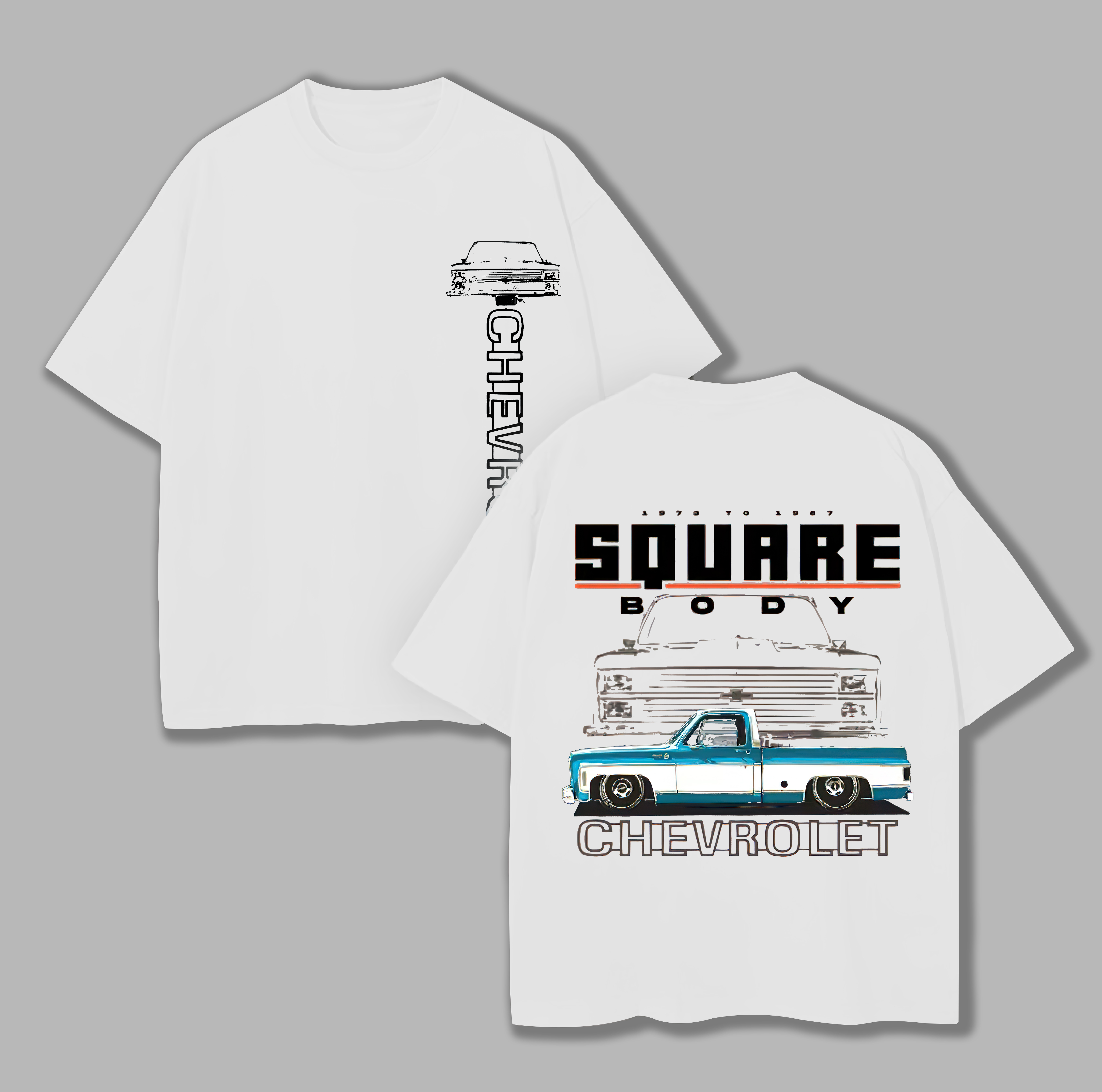 Square Body Chevrolet Printed Unisex Oversized T-shirt